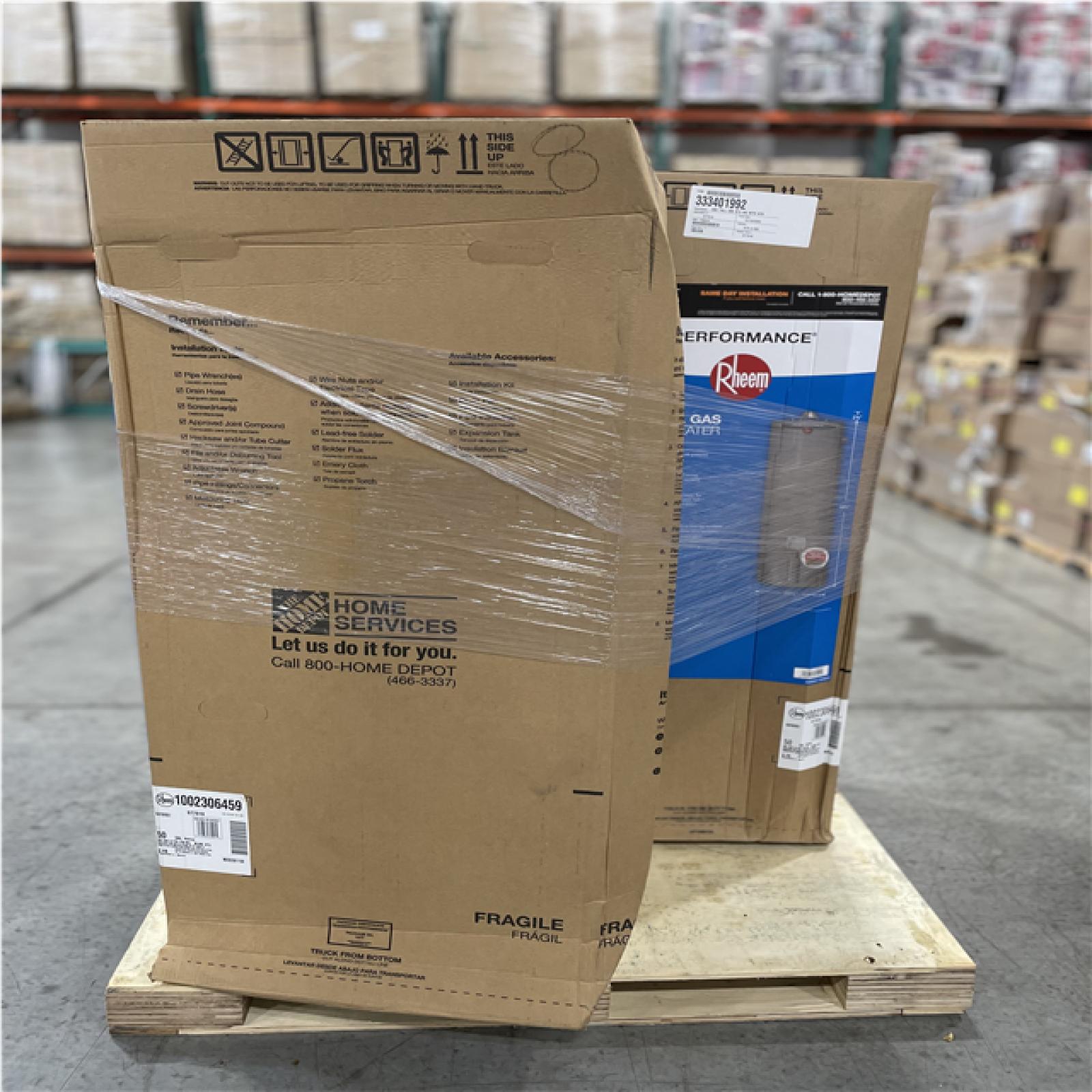 DALLAS LOCATION- AS-IS RHEEM 50 GAL 38 000 BTU Ultra Low (ULN) Natural Gas Water Heater (3 UNITS)