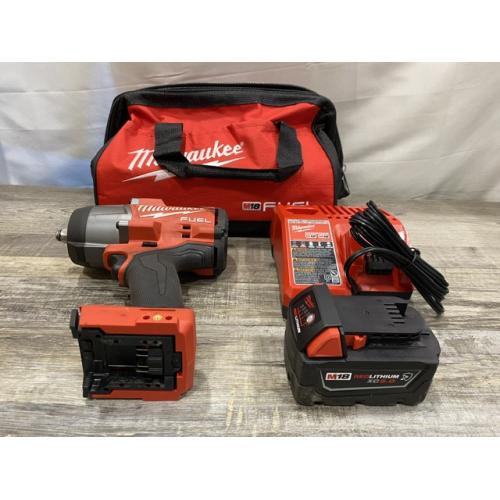 AS-IS Milwaukee FUEL 18V Lithium-Ion Brushless Cordless 1/2 in. Impact Wrench w/Friction Ring Kit