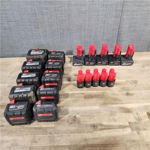 HOUSTON LOCATION - AS-IS MILWAUKEE BATTERY PACK QTY - 20