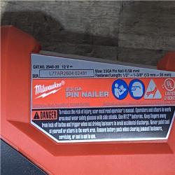 Houston Location AS-IS Milwaukee M12 12-Volt 23-Gauge Lithium-Ion Cordless Pin Nailer (Tool-Only)