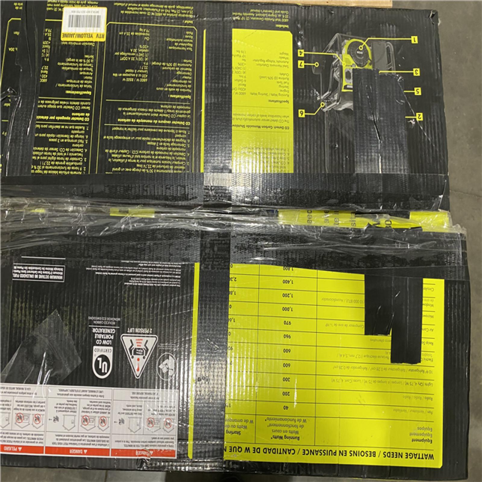 Dallas Location - As-Is RYOBI 6800-Watt Gasoline Powered Portable Generator