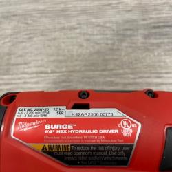 AS-IS Milwaukee FUEL SURGE 12V Lithium-Ion Brushless Cordless 1/4 in. Hex Impact Driver Compact Kit