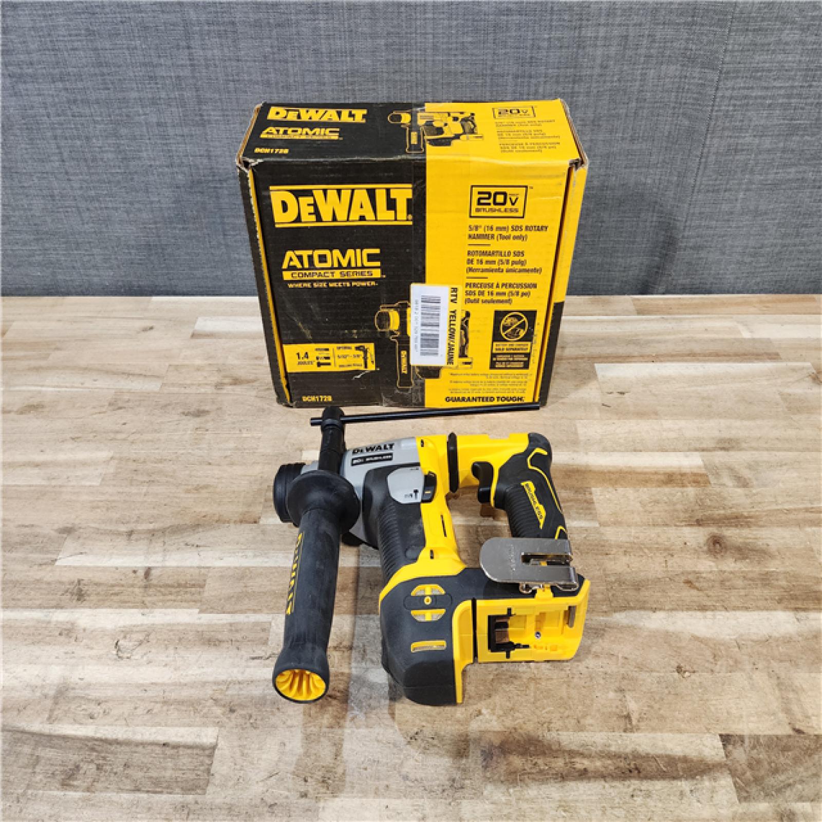 HOUSTON LOCATION - AS-IS DEWALT ATOMIC 20V MAX Cordless Brushless Ultra-Compact 5/8 in. SDS Plus Hammer Drill (Tool Only)