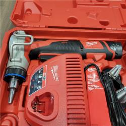 AS-IS Milwaukee  M12 12-Volt Lithium-Ion Cordless PEX Expansion Tool Kit with (2) 1.5 Ah Batteries, (3) Expansion Heads and Hard Case