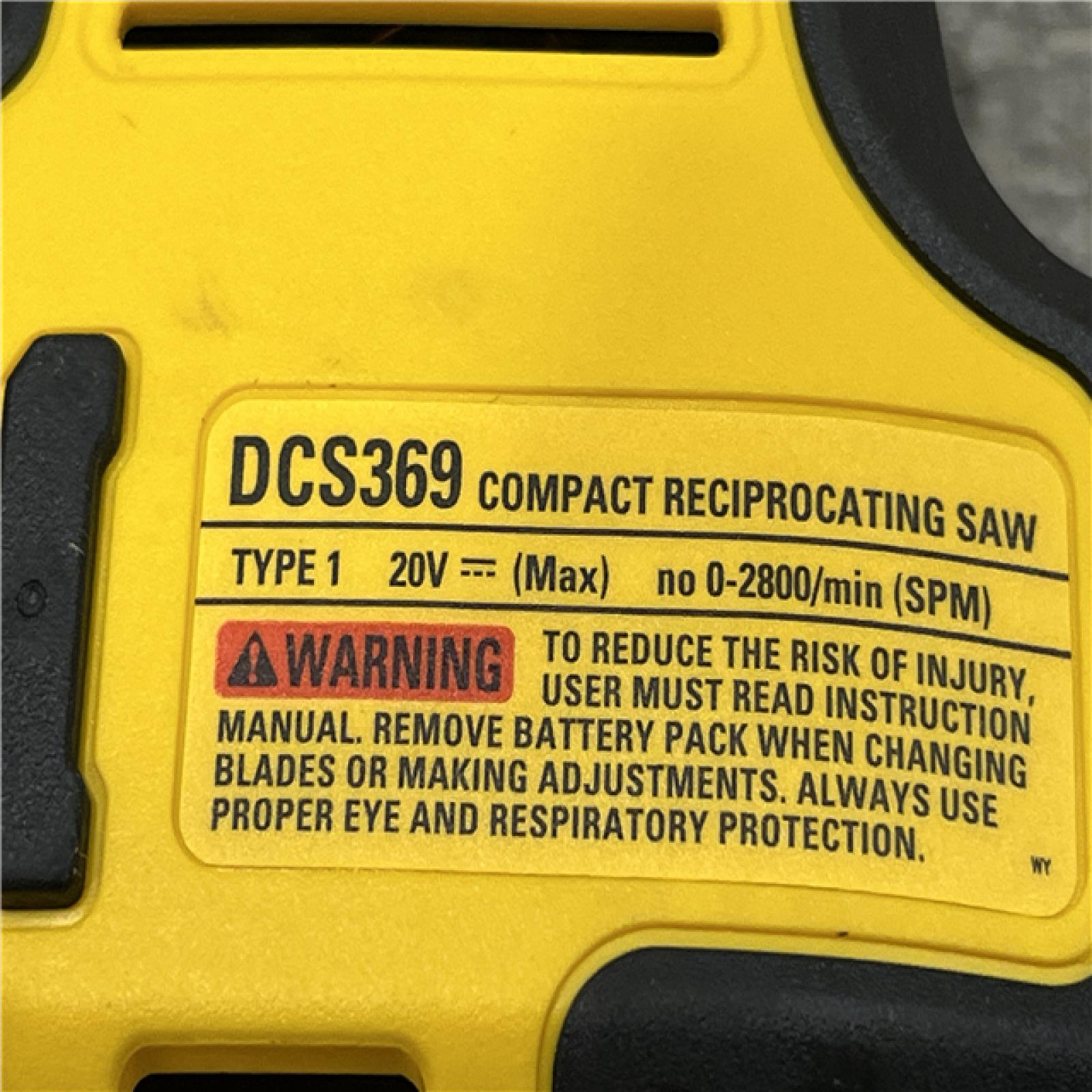 AS-IS DEWALT ATOMIC 20V MAX Cordless Brushless Compact Reciprocating Saw (Tool Only)