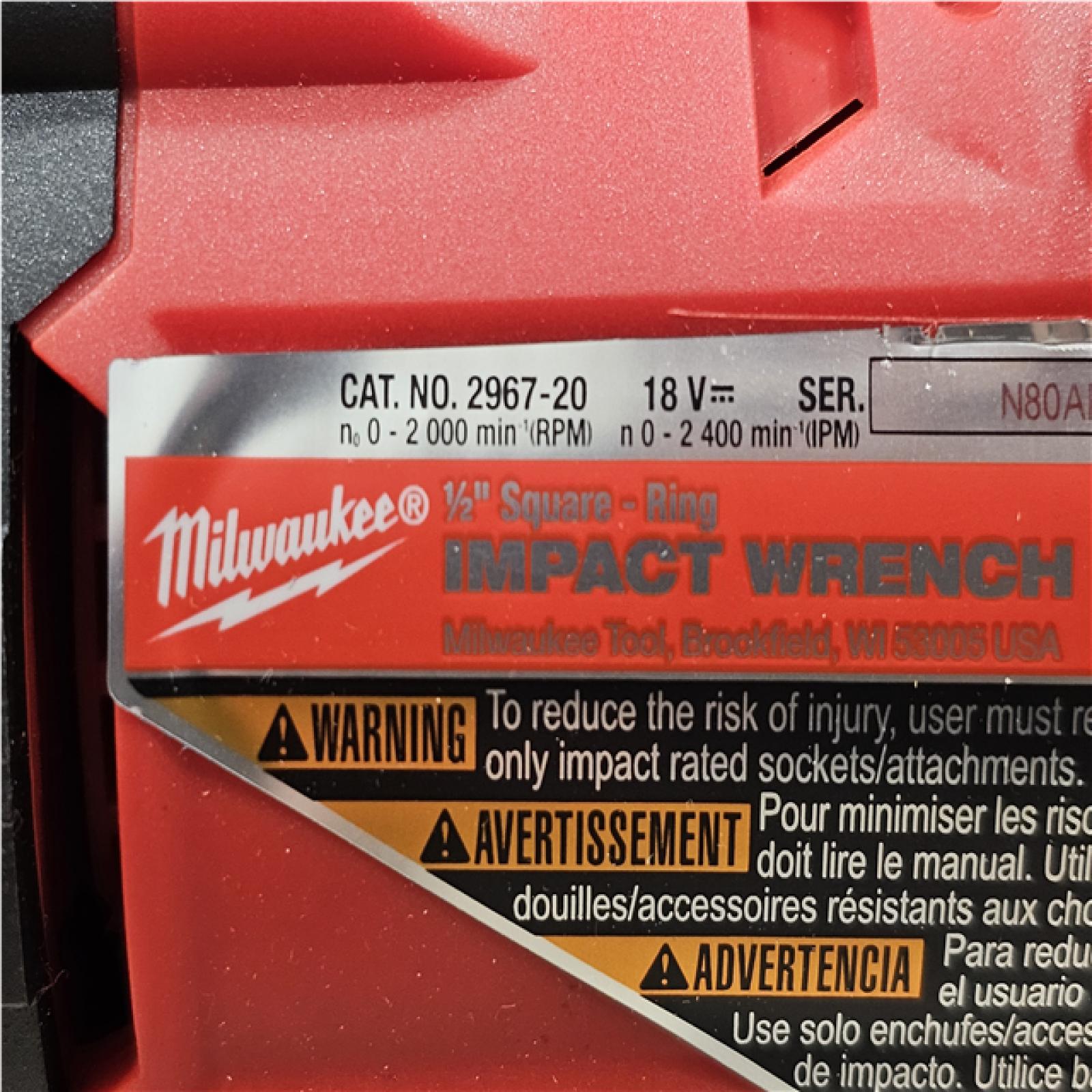 AS-IS Milwaukee FUEL 18V Lithium-Ion Brushless Cordless 1/2 in. Impact Wrench with Friction Ring (Tool-Only)
