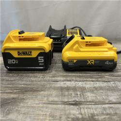 AS-IS DEWALT 20V MAX Lithium-Ion Starter Kit with 4.0 Ah and 5.0 Ah Batteries and Charger