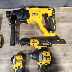 HOUSTON LOCATION - AS-IS DEWALT 4 TOOL COMBO KIT W/ (2) BATTERY & CHARGER