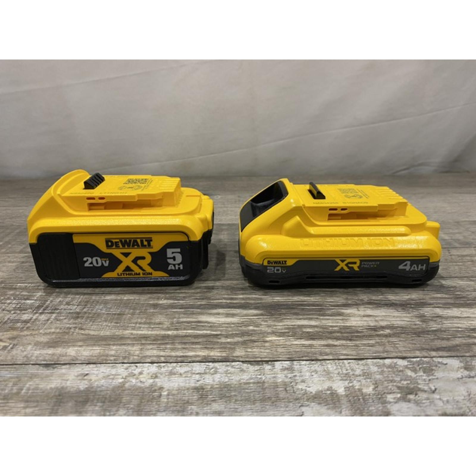 AS-IS DEWALT 20V MAX Lithium-Ion Starter Kit with 4.0 Ah and 5.0 Ah Batteries and Charger