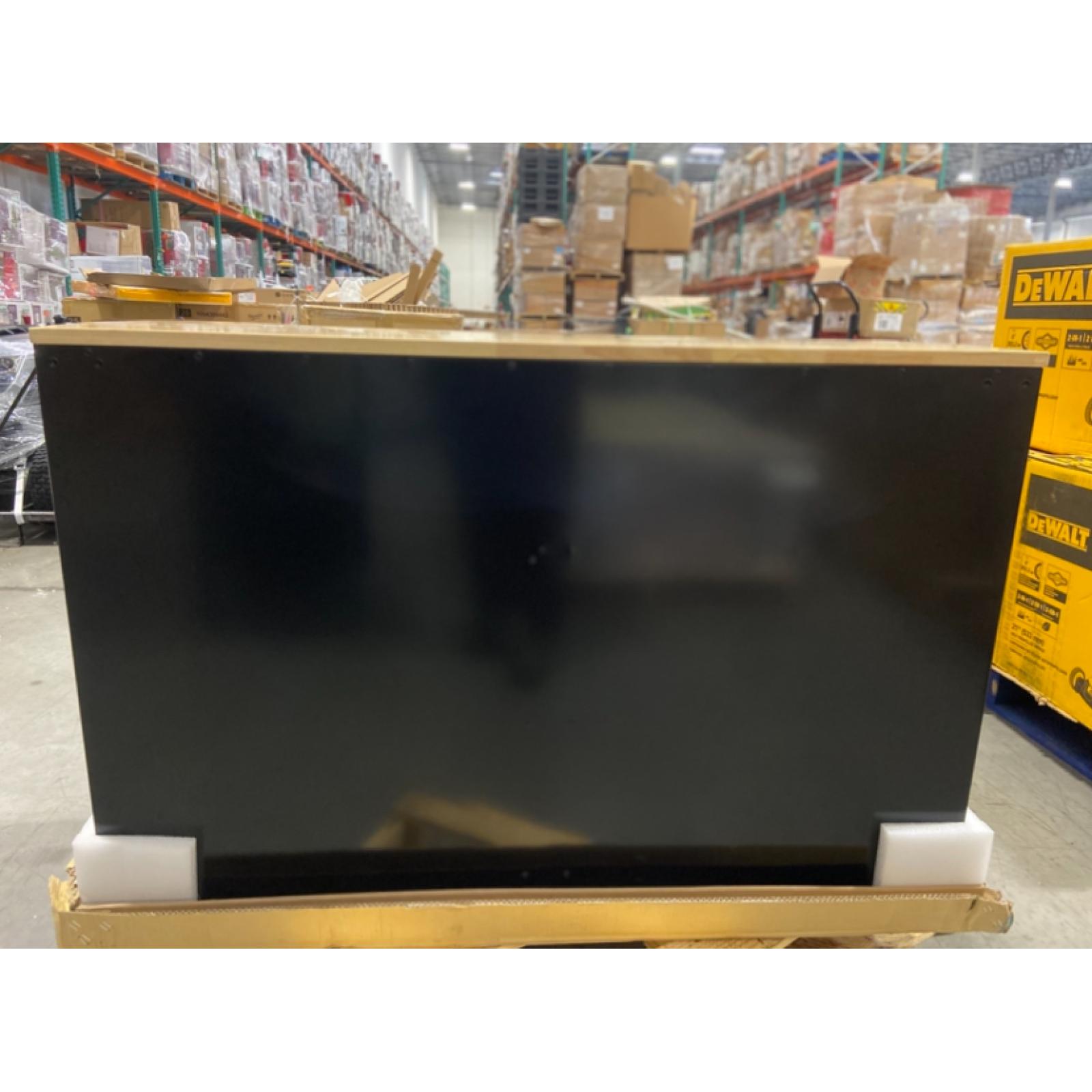 DALLAS LOCATION - Husky Tool Storage 46 in. W x 18 in. D 9-Drawer Mobile Workbench Cabinet in Gloss Black