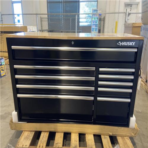 DALLAS LOCATION - Husky Modular Tool Storage 52 in. W x 20 in. D Standard Duty Black Mobile Workbench Cabinet