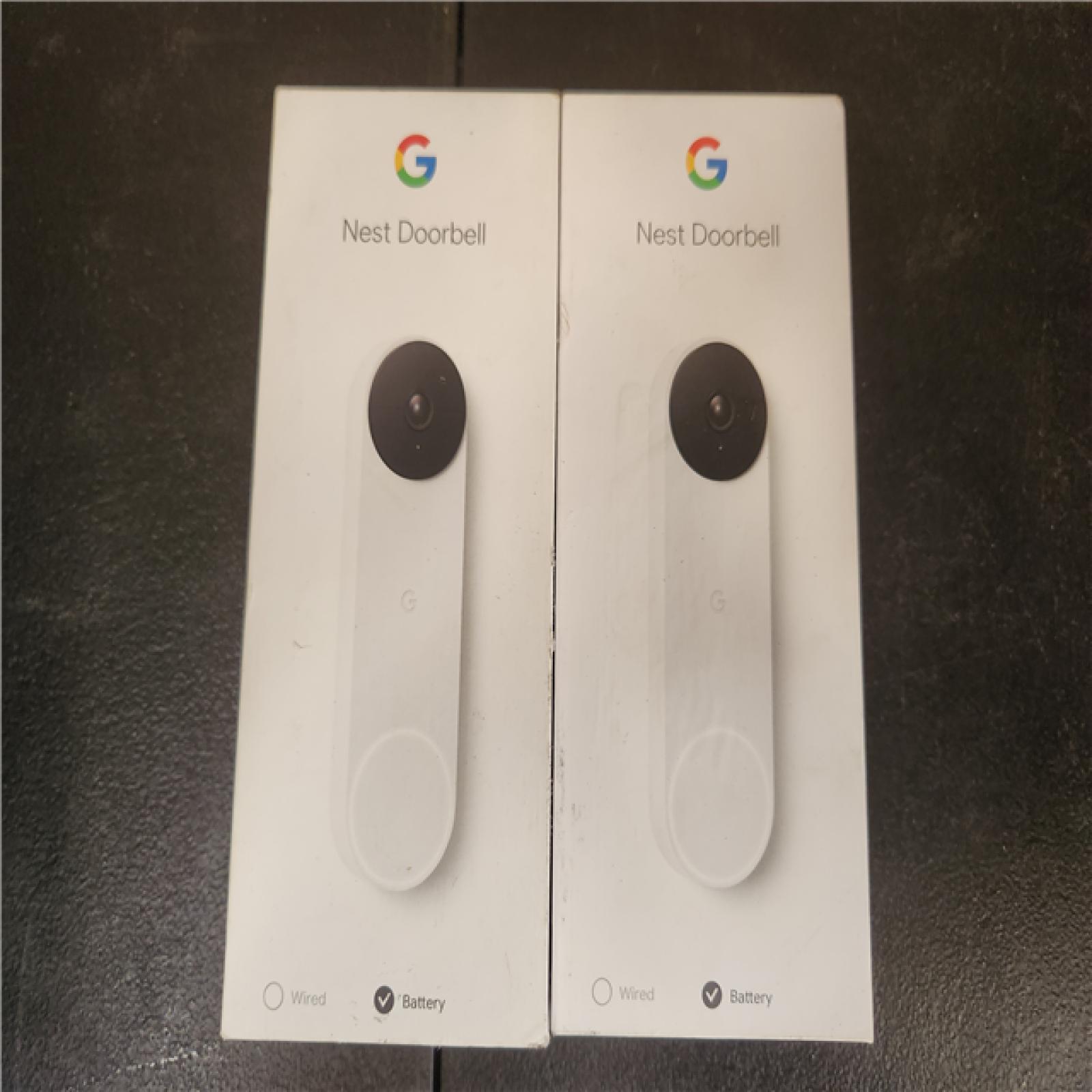 Phoenix AS-IS Google Nest Doorbell - Smart Wi-Fi Video Doorbell Camera - (2-Pack)