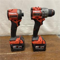 AS-IS MILWAUKEE M18 FUEL 18V Lithium-Ion Brushless Cordless Hammer Drill and Impact Driver Combo Kit (2-Tool) with 2 Batteries