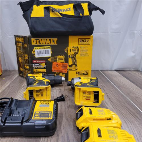 AS-IS DEWALT ATOMIC 20-Volt MAX Lithium-Ion Cordless Combo Kit (2-Tool) with (2) 2.0Ah Batteries, Charger and Bag