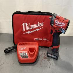 AS-IS - Milwaukee M12 FUEL 12V Li-Ion Brushless Cordless Stubby 3/8 in. Impact Wrench Kit