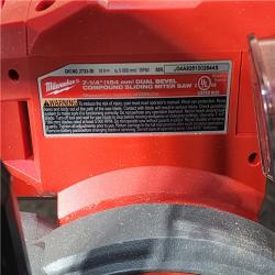 HOUSTON LOCATION - AS-IS Milwaukee M18 FUEL 7-1/4 in. Cordless Brushless Dual-Bevel Sliding Compound Miter Saw (TOOL ONLY)