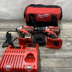 AS-IS Milwaukee 18V Lithium-Ion Cordless Drill Driver/Impact Driver Combo Kit