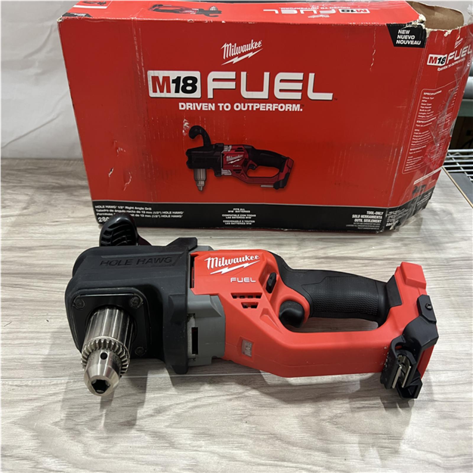 AS-IS Milwaukee FUEL GEN II 18V Lithium-Ion Brushless Cordless 1/2 in. Hole Hawg Right Angle Drill (Tool-Only)