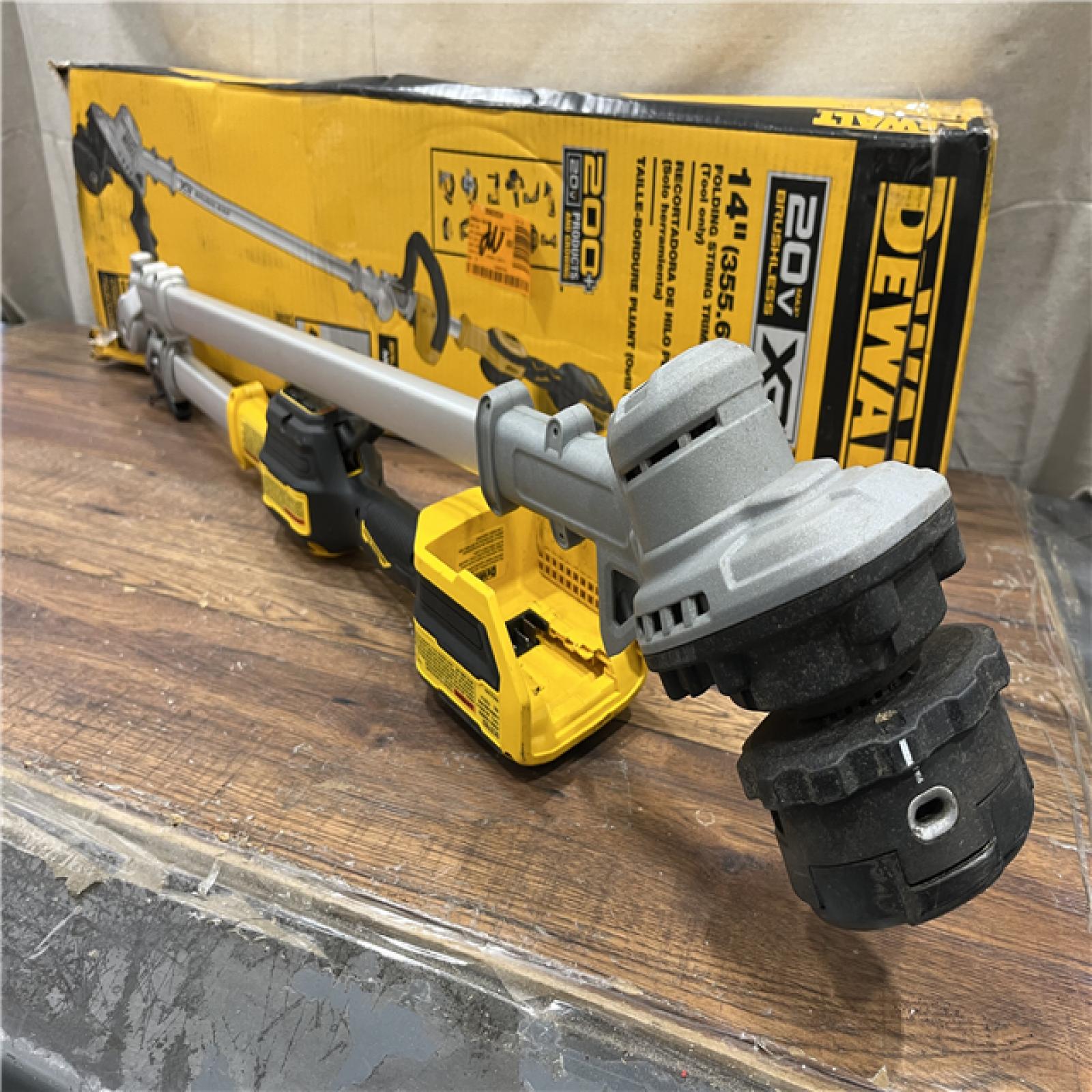 AS-IS DEWALT 20V MAX 14 in. Brushless Cordless Battery Powered Foldable String Trimmer (Tool Only)