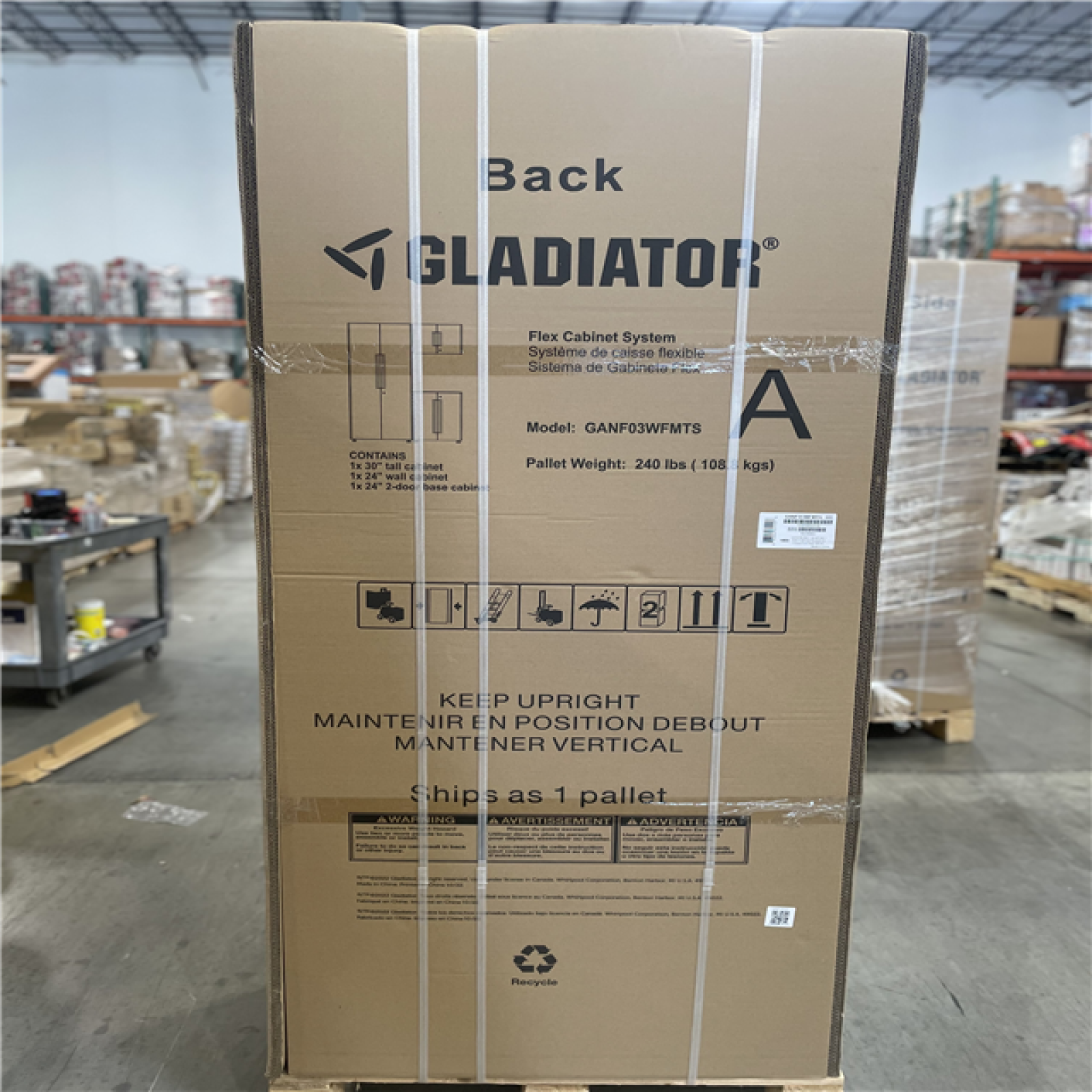 DALLAS LOCATION- NEW! GLADIATOR FLEX 3 CABINET SYSTEM A Pre-Assembled