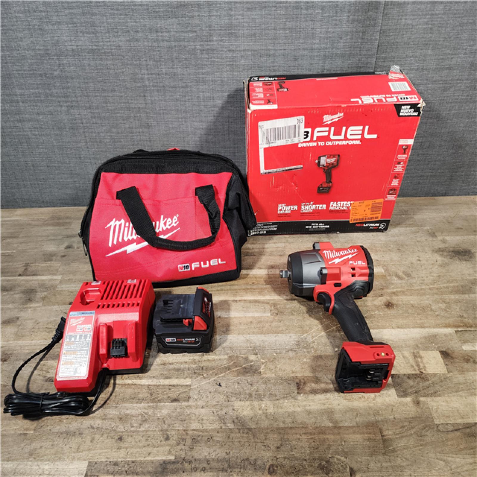 HOUSTON LOCATION - AS-IS Milwaukee FUEL 18V Lithium-Ion Brushless Cordless 1/2 in. Impact Wrench w/Friction Ring Kit