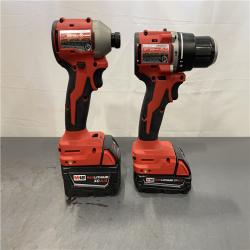 AS-IS - Milwaukee M18 18-Volt Lithium-Ion Brushless Cordless Compact Hammer Drill/Impact Combo Kit