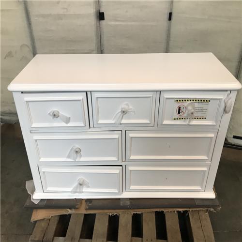 California AS-IS White 7-Drawer Dresser