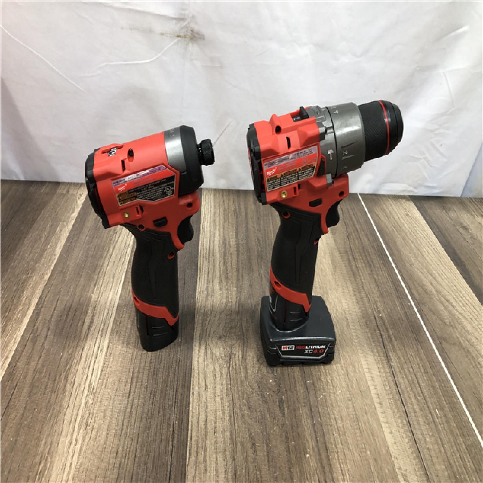 AS-IS Milwaukee  FUEL 12-Volt Lithium-Ion Brushless Cordless Hammer Drill and Impact Driver Combo Kit