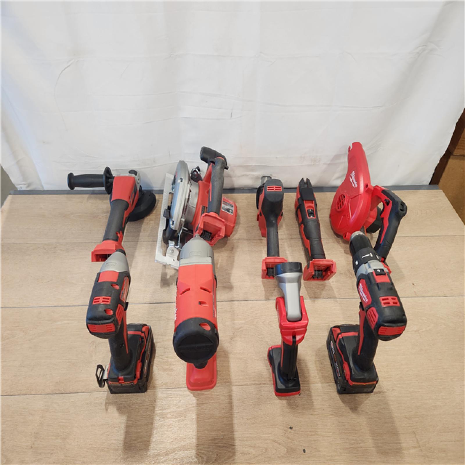 AS-IS- M18 18-Volt Lithium-Ion Cordless Combo Kit 9-Tool with 2-Batteries  Charger and Tool Bag