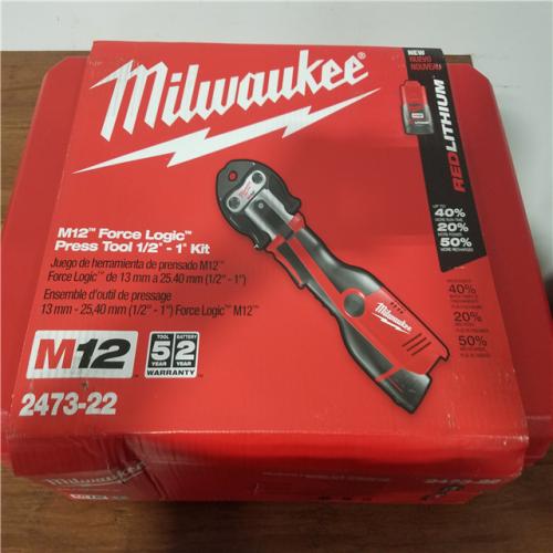 California AS-IS Milwaukee M12 Force Logic Press Tool, Includes (2) Batteries & Charger