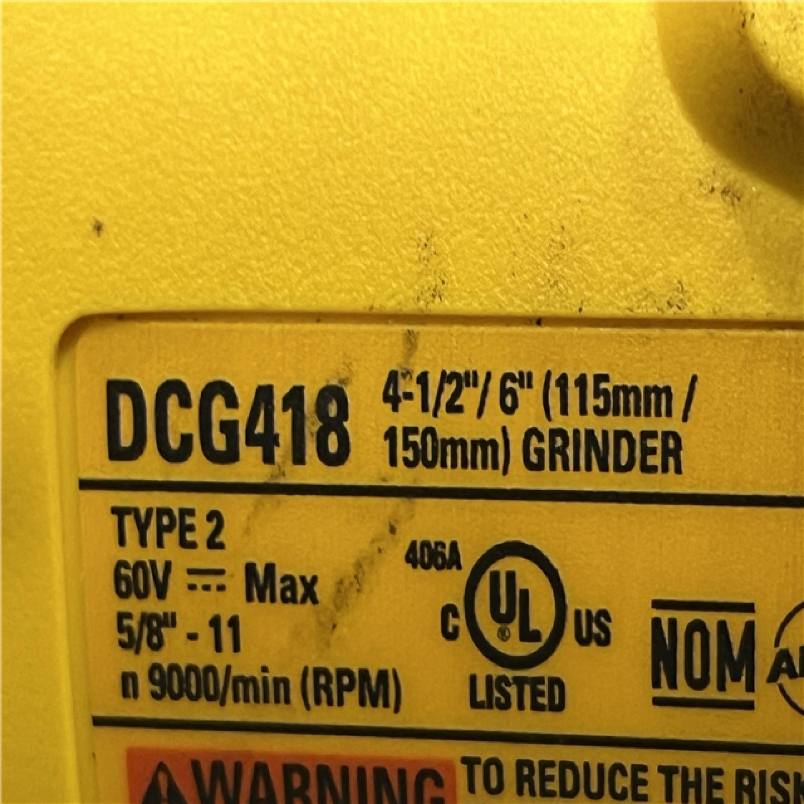 AS-IS DEWALT FLEXVOLT 60V MAX Cordless Brushless 4.5 in. to 6 in. Small Angle Grinder with Kickback Brake (Tool Only)