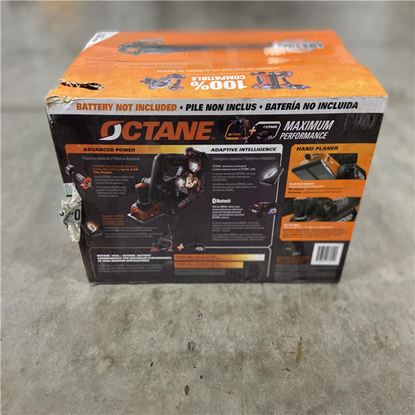 NEW! -RIDGID 18V Brushless Cordless 3-1/4 in. Hand Planer (Tool Only) with Dust Bag