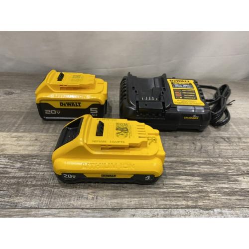 AS-IS DEWALT 20V MAX Lithium-Ion Starter Kit with 4.0 Ah and 5.0 Ah Batteries and Charger