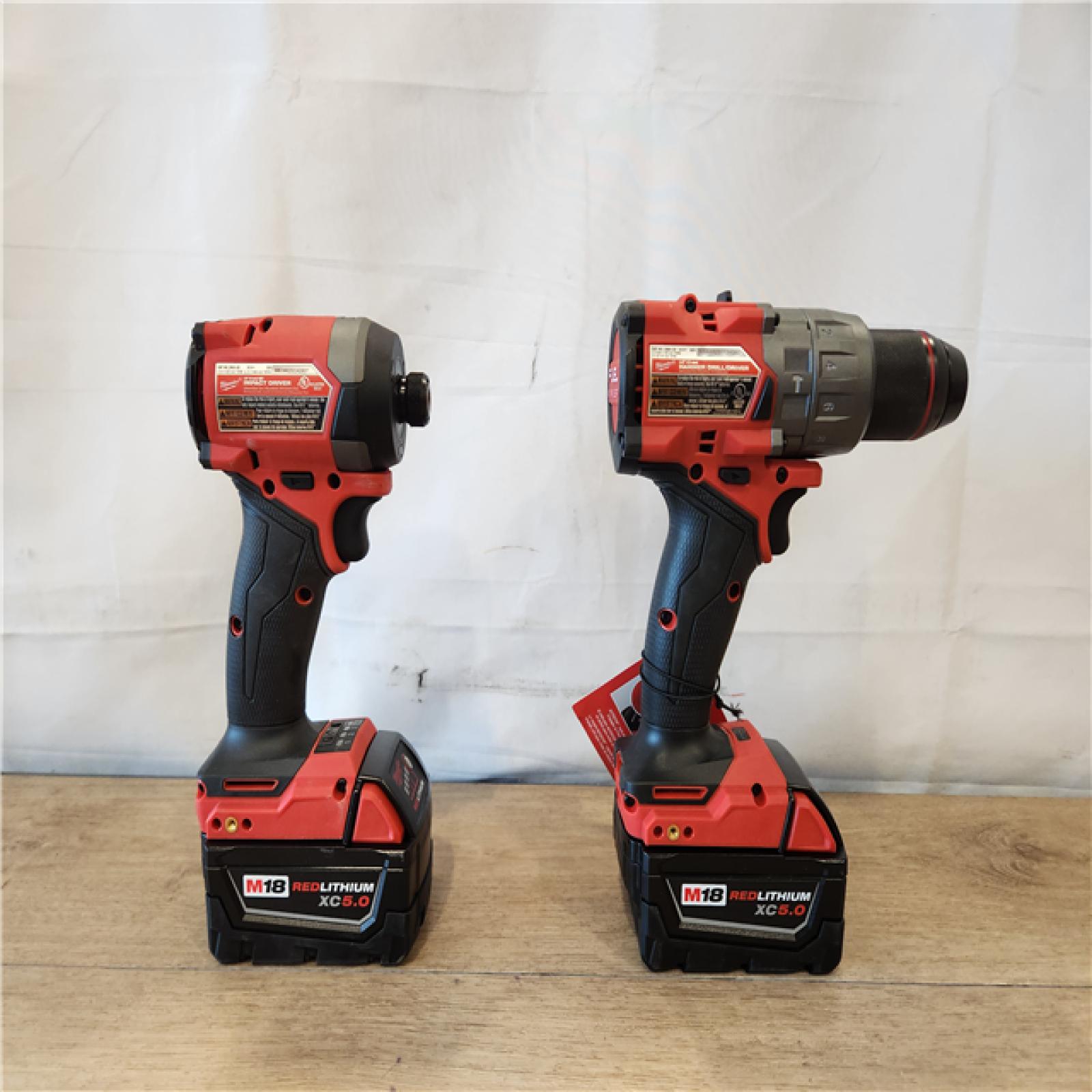 AS-IS- Milwaukee FUEL 18V Lithium-Ion Brushless Cordless Hammer Drill and Impact Driver Combo Kit