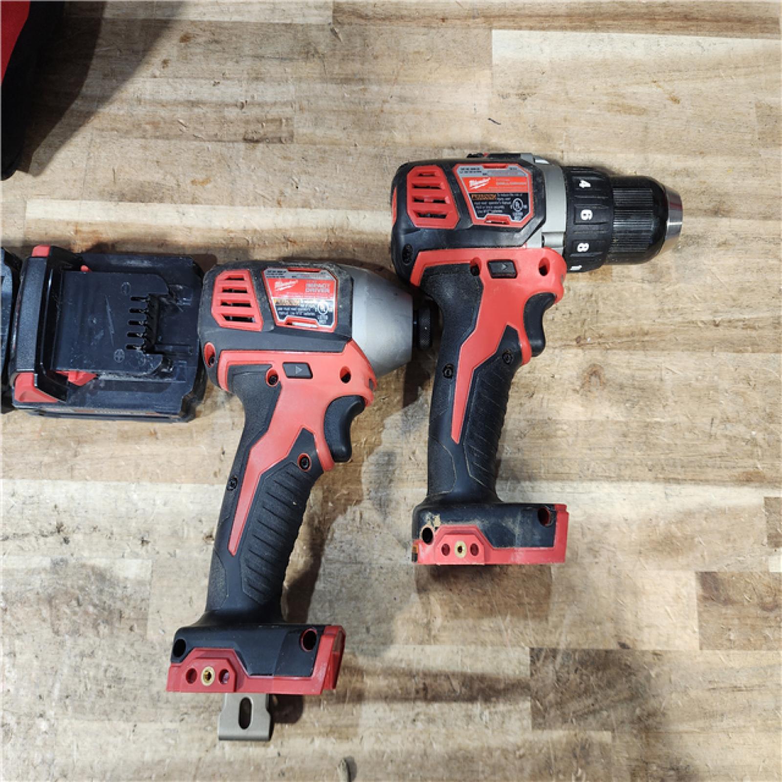 HOUSTON LOCATION - AS - IS Milwaukee 18V Lithium-Ion Cordless Drill Driver/Impact Driver Combo Kit