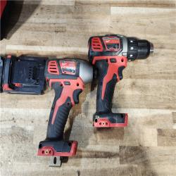 HOUSTON LOCATION - AS - IS Milwaukee 18V Lithium-Ion Cordless Drill Driver/Impact Driver Combo Kit
