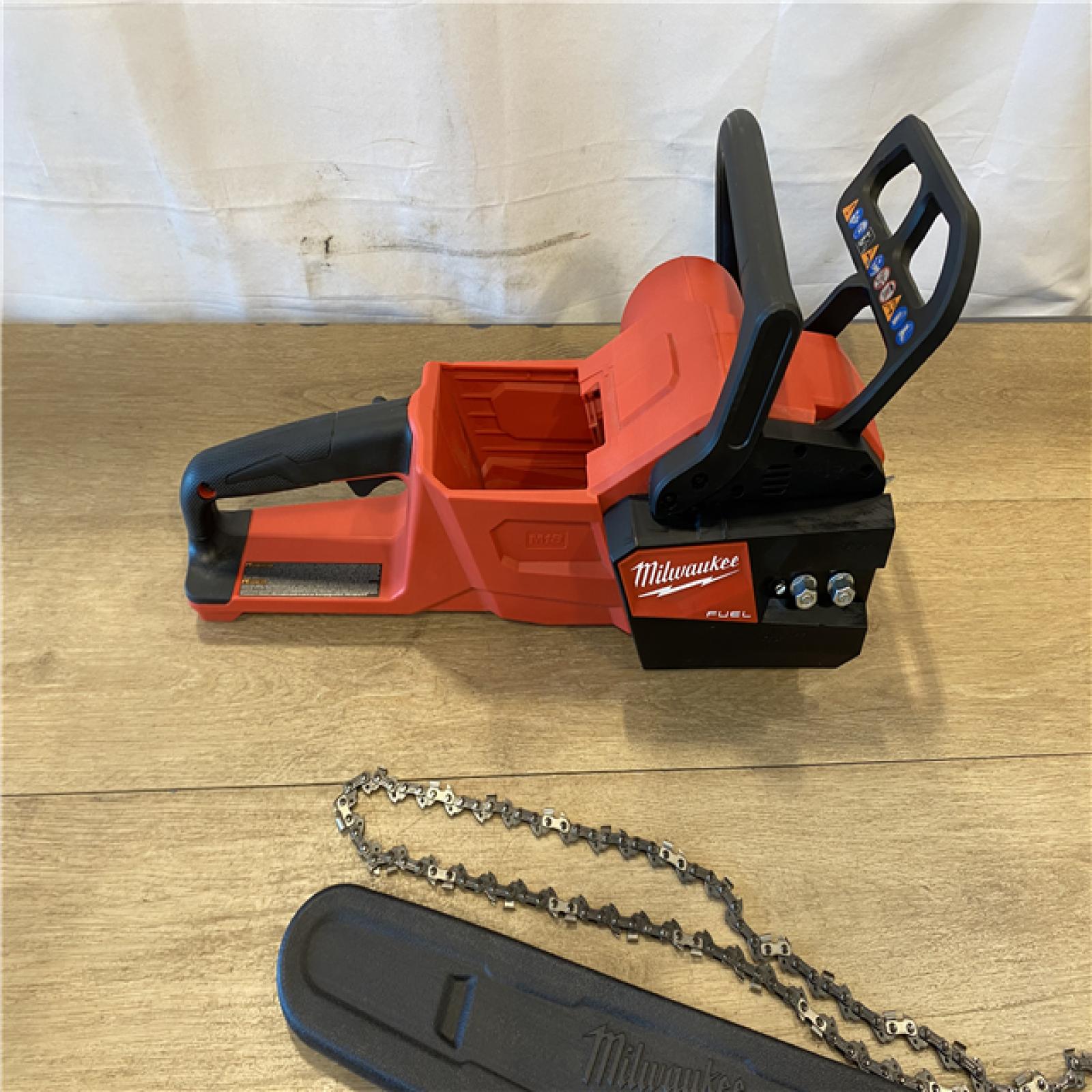 AS-IS Milwaukee FUEL 16 in. 18V Lithium-Ion Brushless Battery Chainsaw (Tool-Only)