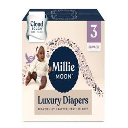 DALLAS LOCATION - Millie Moon Luxury Disposable Diapers - Size 3 (88ct PER CASE) PALLET-(35 CASES)