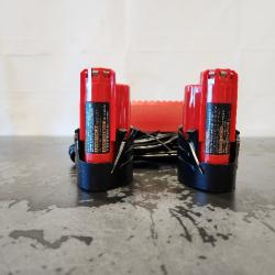 AS-IS- Milwaukee M12 12V Lithium-Ion Compact 2.0 Ah Battery Pack (2-Pack) Starter Kit with Charger