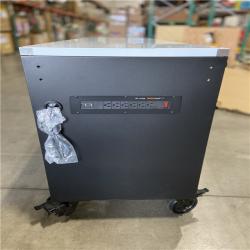 DALLAS LOCATION - Tool Storage 84 in. W x 24 in. D Heavy Duty Mobile Workbench Tool Chest with Stainless Steel Work Top in Matte Black