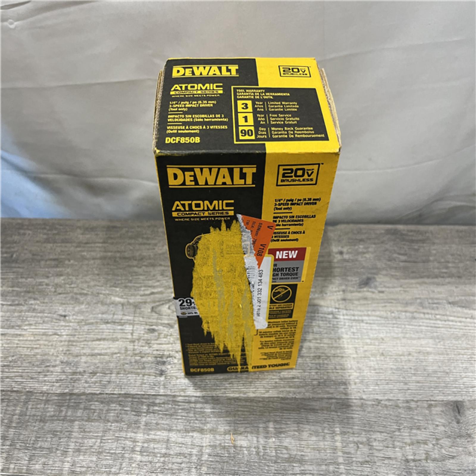 AS-IS DEWALT ATOMIC 20V MAX Cordless Brushless Compact 1/4 in. Impact Driver (Tool Only)