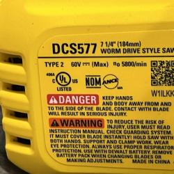 AS-IS DEWALT FLEXVOLT 60V MAX Cordless Brushless 7-1/4 in. Wormdrive Style Circular Saw (Tool Only)