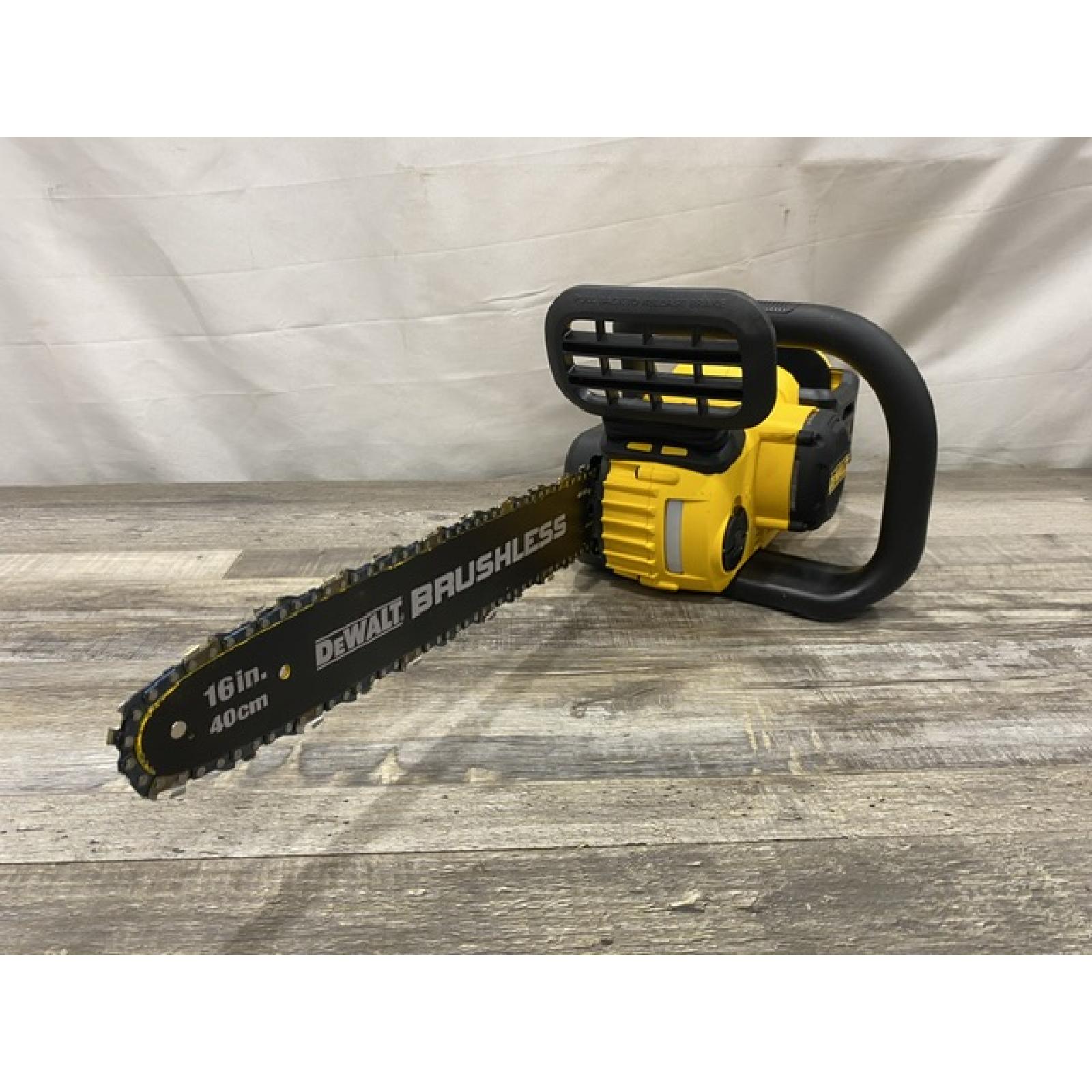 AS-IS DEWALT FLEXVOLT 60V MAX 16in. Brushless Cordless Battery Powered Chainsaw (Tool Only)