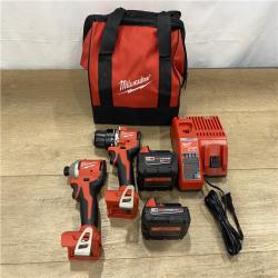 AS-IS Milwaukee 18-Volt Lithium-Ion Brushless Cordless Compact Hammer Drill/Impact Combo Kit