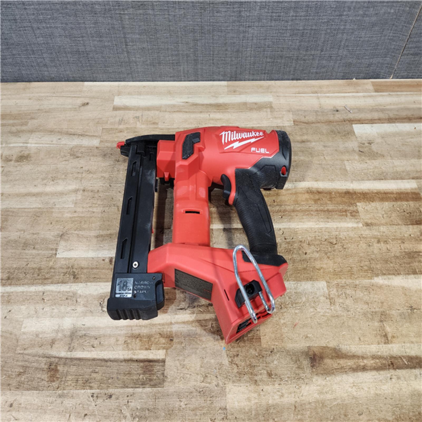 HOUSTON LOCATION - AS - IS Milwaukee FUEL 18-Volt Lithium-Ion Brushless Cordless 18-Gauge 1/4 in. Narrow Crown Stapler (Tool-Only)