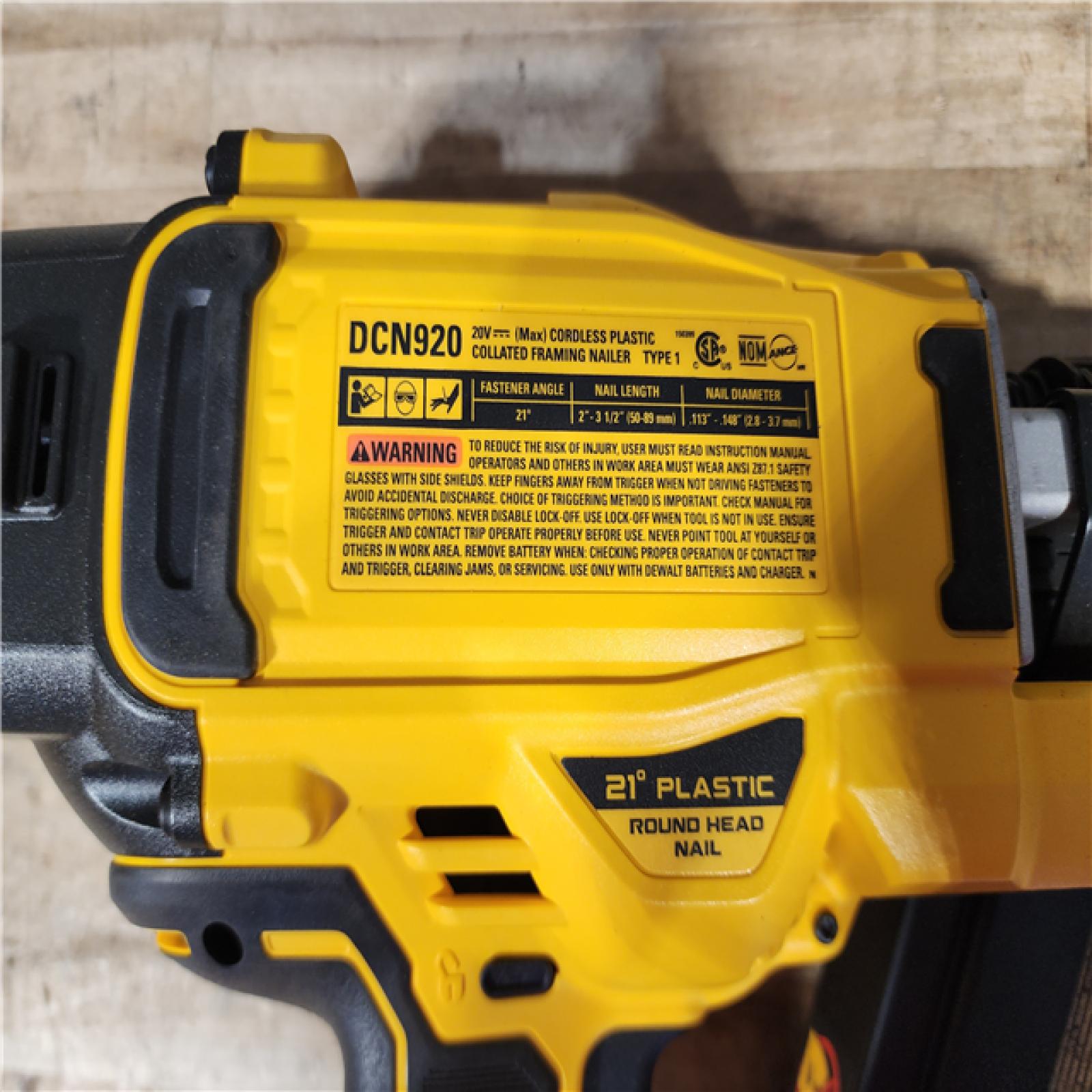 HOUSTON LOCATION - AS - IS DEWALT 20-Volt 21° Cordless Framing Nailer (Tool-Only)