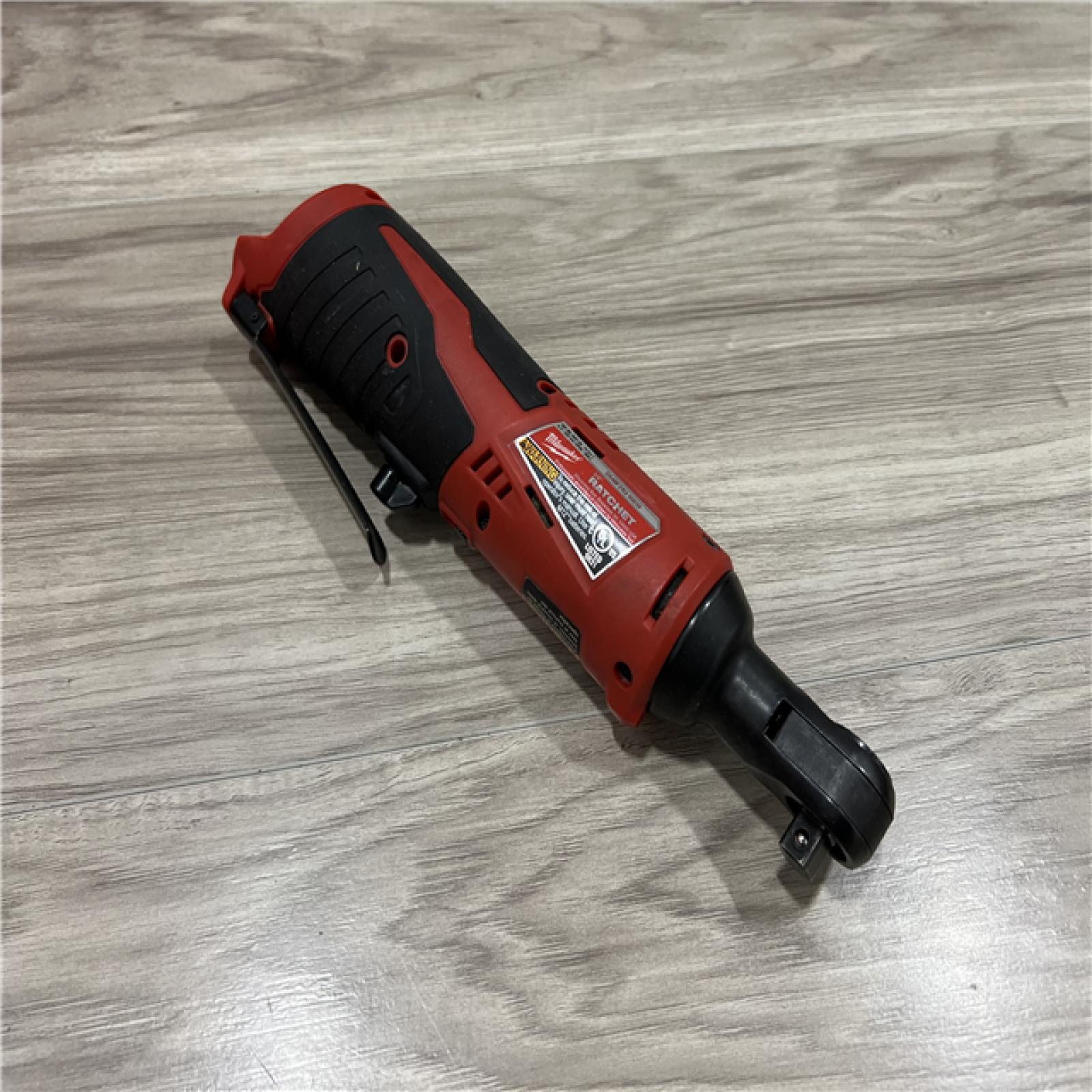AS-IS Milwaukee M12 12V Lithium-Ion Cordless 3/8 in. Ratchet (Tool-Only)