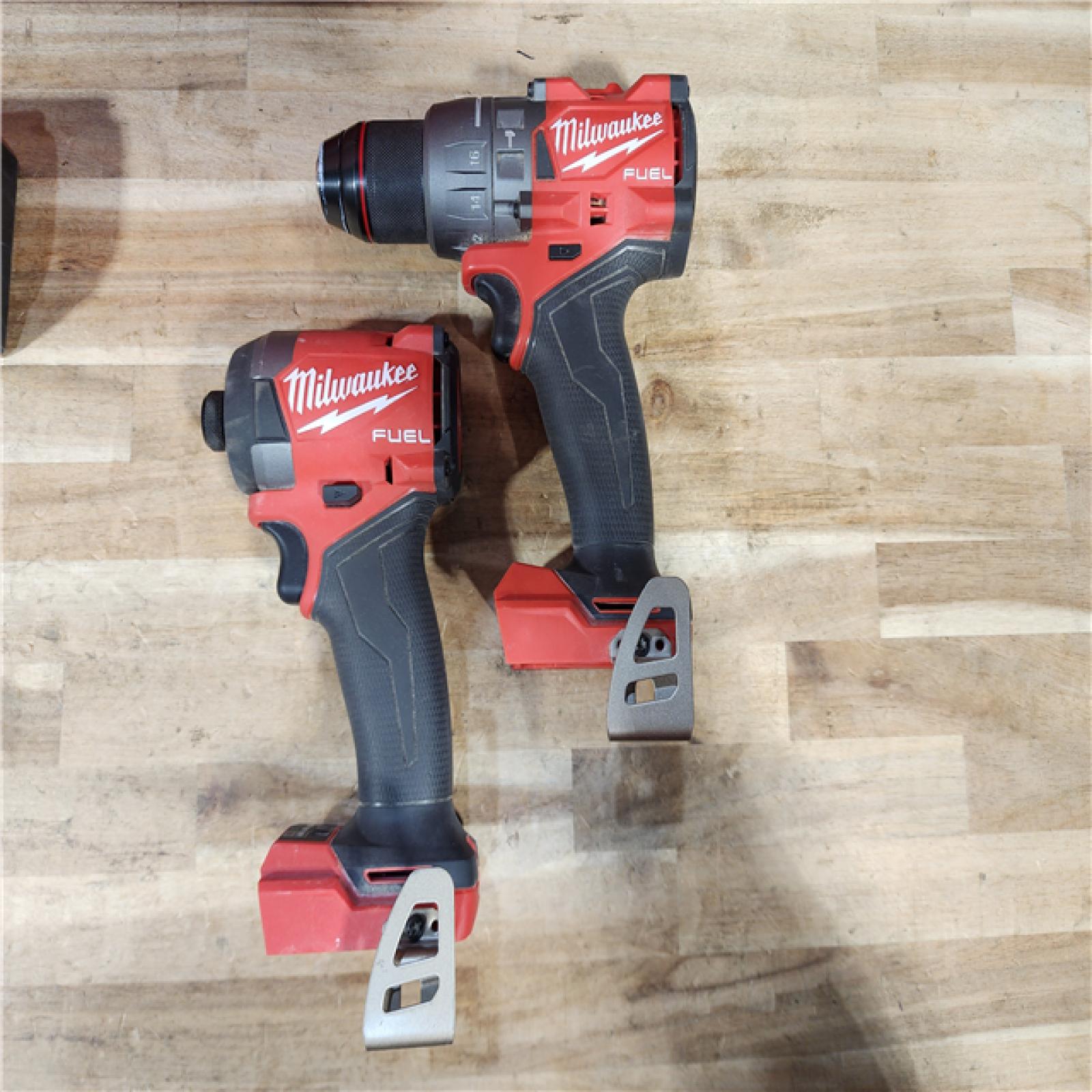 HOUSTON LOCATION - AS-IS Milwaukee FUEL 18V Lithium-Ion Brushless Cordless Hammer Drill and Impact Driver Combo Kit