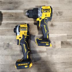 HOUSTON LOCATION - AS-IS DEWALT 20V MAX XR Hammer Drill and ATOMIC Impact Driver 2 Tool Cordless Combo Kit with (2) Batteries, Charger, and Bag
