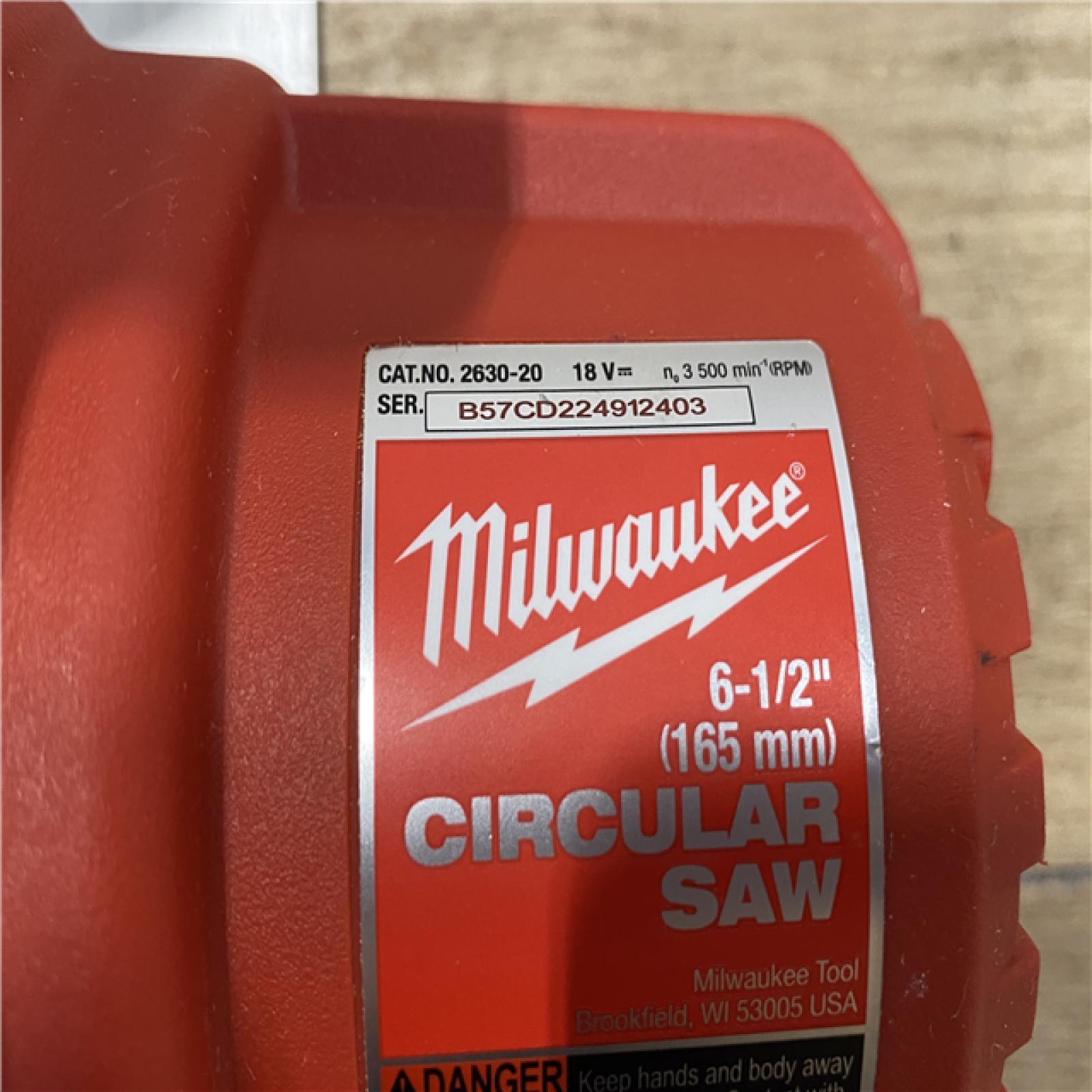 AS-IS Milwaukee 18V Lithium-Ion Cordless 6-1/2 in. Circular Saw (Tool-Only)